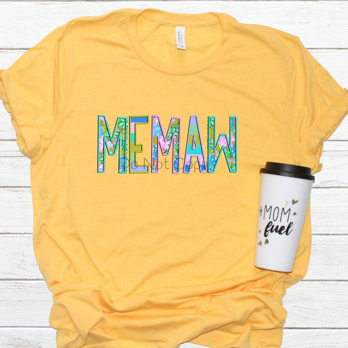 Memaw floral and stripe-DTF