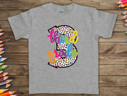 Third grade colorful leopard -DTF