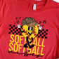 Softball softball vibes leopard cap-DTF