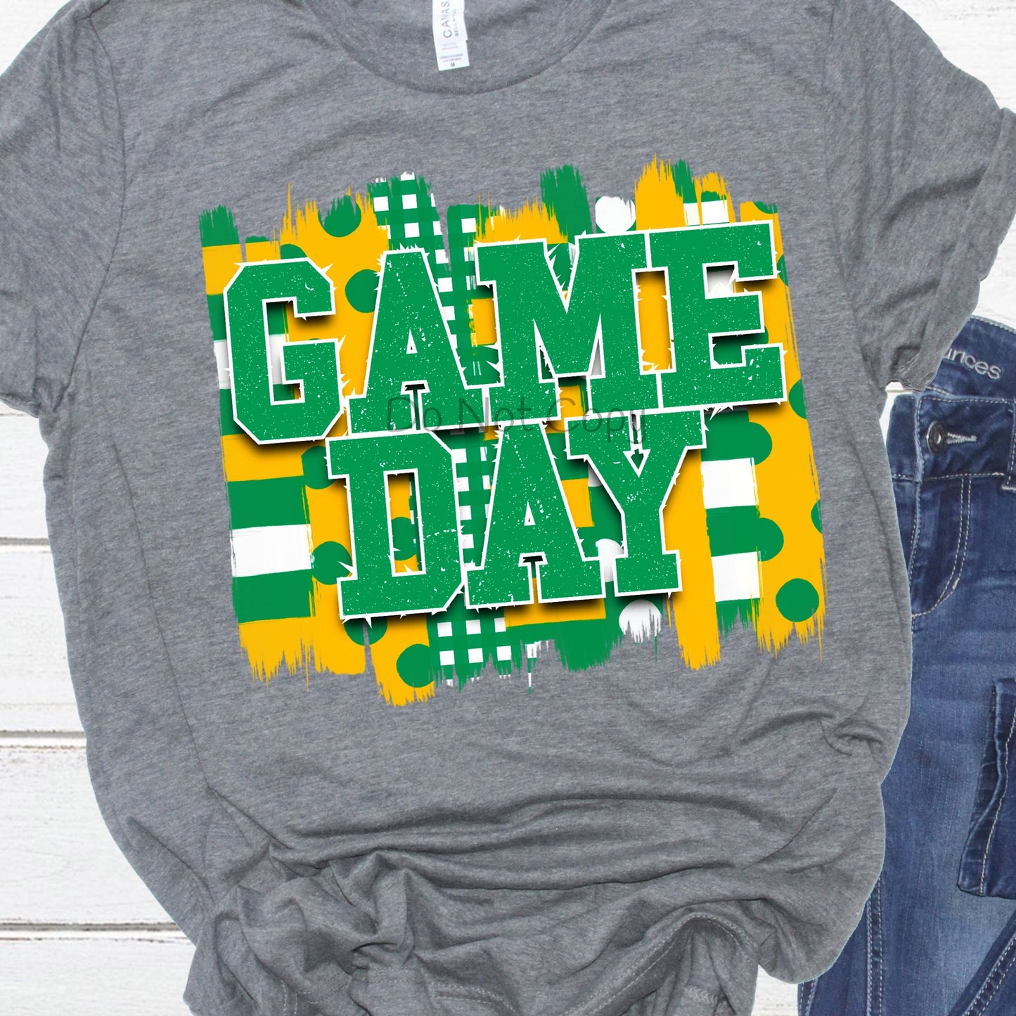 Game day green yellow-DTF