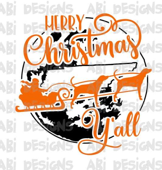 Tennessee Merry Christmas Y’all - Sublimation
