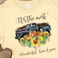 It’s the most wonderful time of year distressed blue truck-DTF