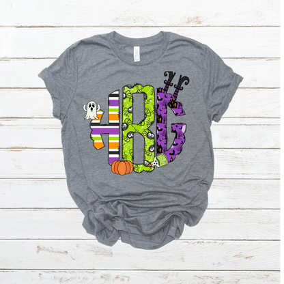 Halloween Monogram custom DTF