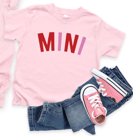 Mini -pink/red-kids/youth-8”-Screen Print