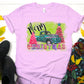 Merry Christmas truck pink trees-DTF