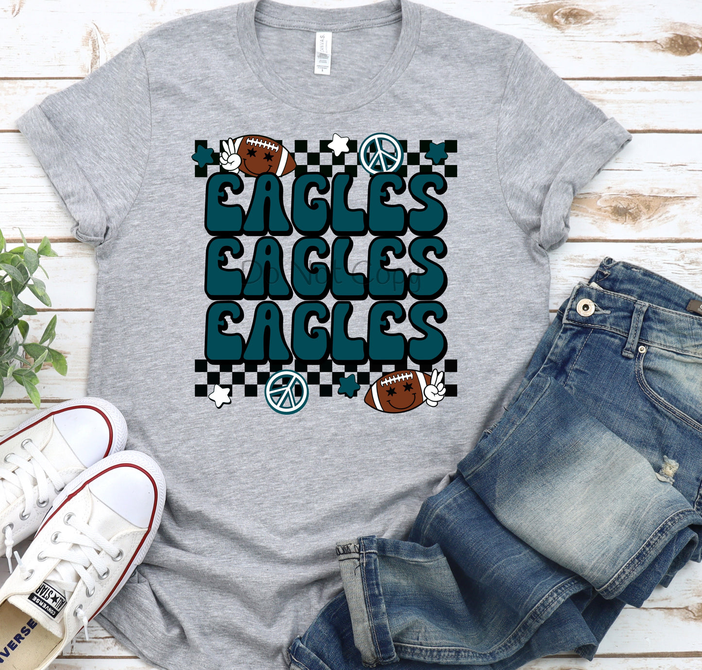 Eagles checker football-DTF