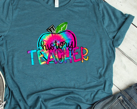 History teacher tie dye- DTF