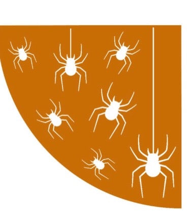 Multiple hanging spiders  Sleeve Stencil