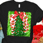 Leopard red green Christmas tree-DTF