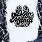 Dog mama black paw-DTF