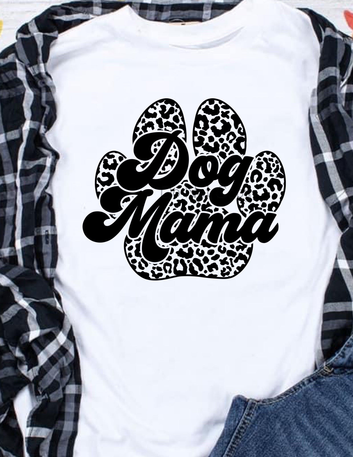 Dog mama black paw-DTF