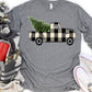 Black plaid truck tree in back-DTF