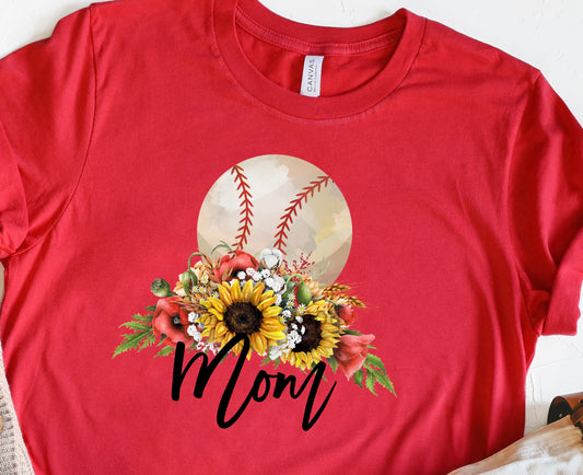 Baseball mom flowers-DTF