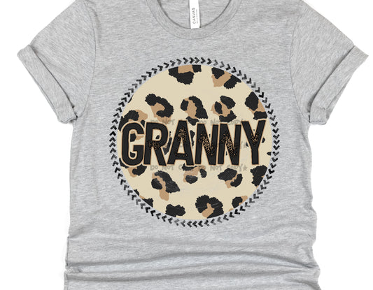 Granny Leopard circle- DTF