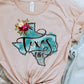 Texas girl turquoise glitter-DTF