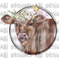 Spring cow daisies on head-DTF