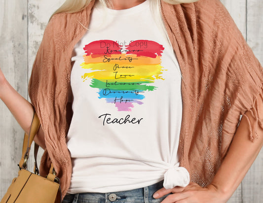 Kindness equality peace teacher-DTF