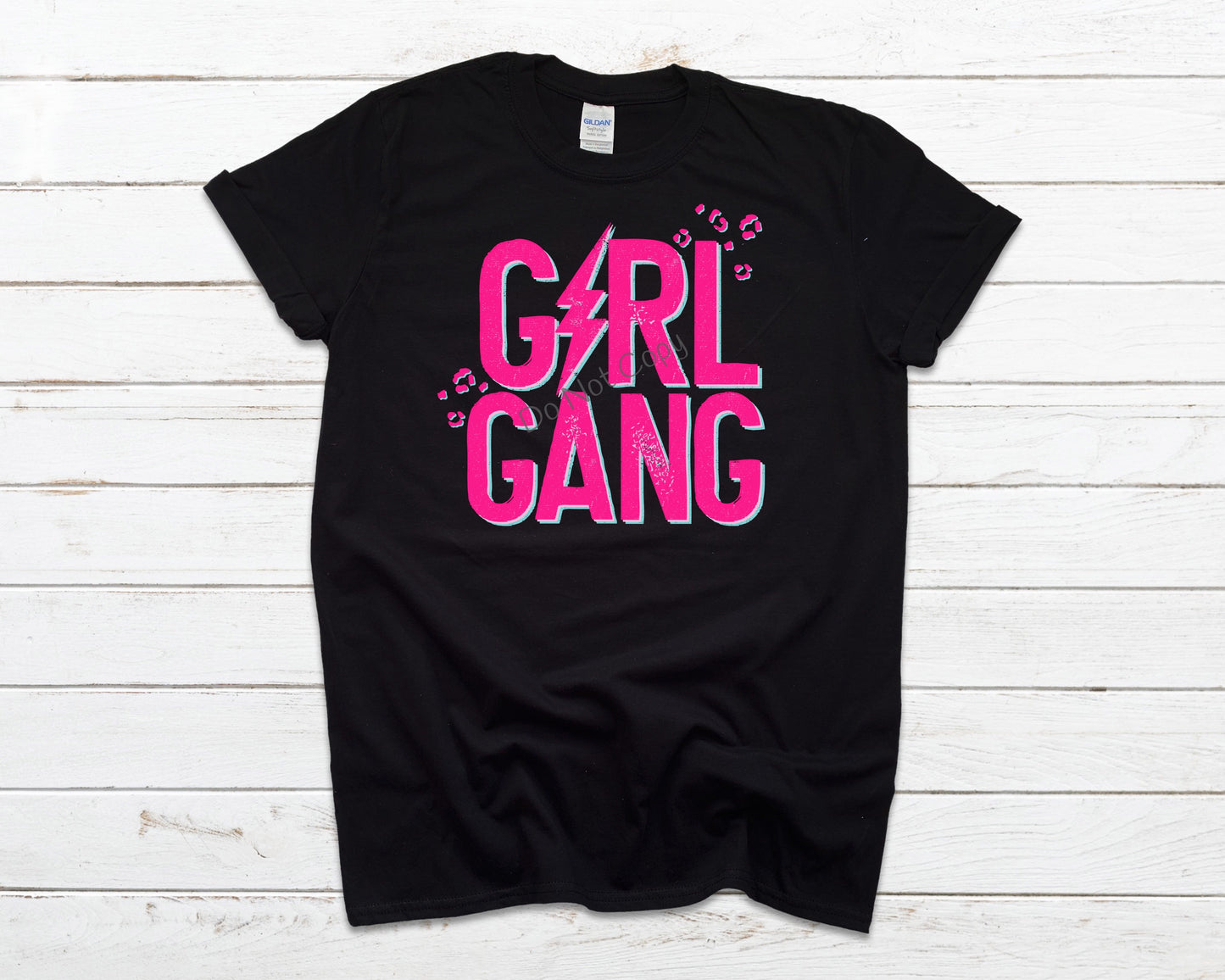 Girl gang lightning bolt pink-DTF