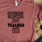 School single color leopard assistant teacher -DTF
