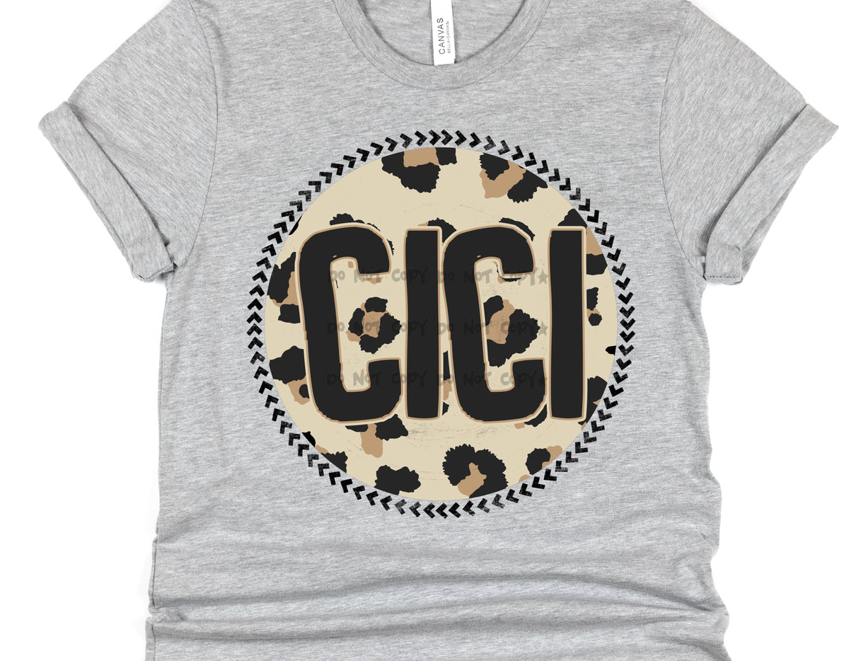 Cici Leopard circle- DTF