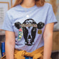 Cow headband with feather and ear tag- DTF