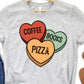 Coffee books pizza hearts-DTF
