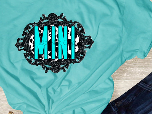 Mini turquoise cowhide-DTF