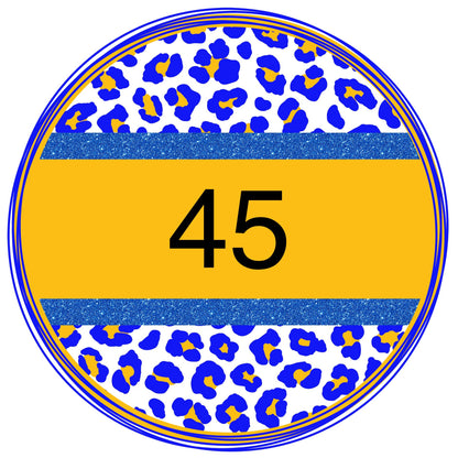 Multi colored leopard circle custom-DTF
