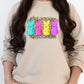4 bunnies leopard background-DTF