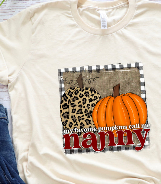 My favorite pumpkins call me Nanny leopard pumpkin frame-DTF