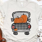 Black plaid truck pumpkins-DTF