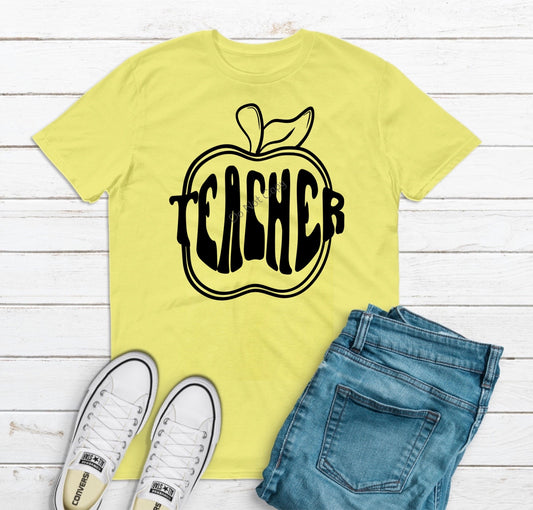 Teacher Apple black-DTF