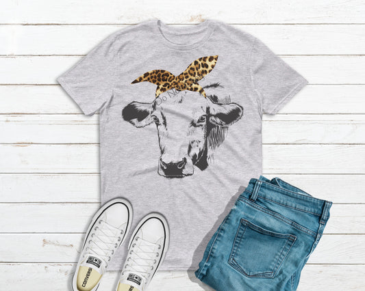 Cow with leopard bandana-DTF