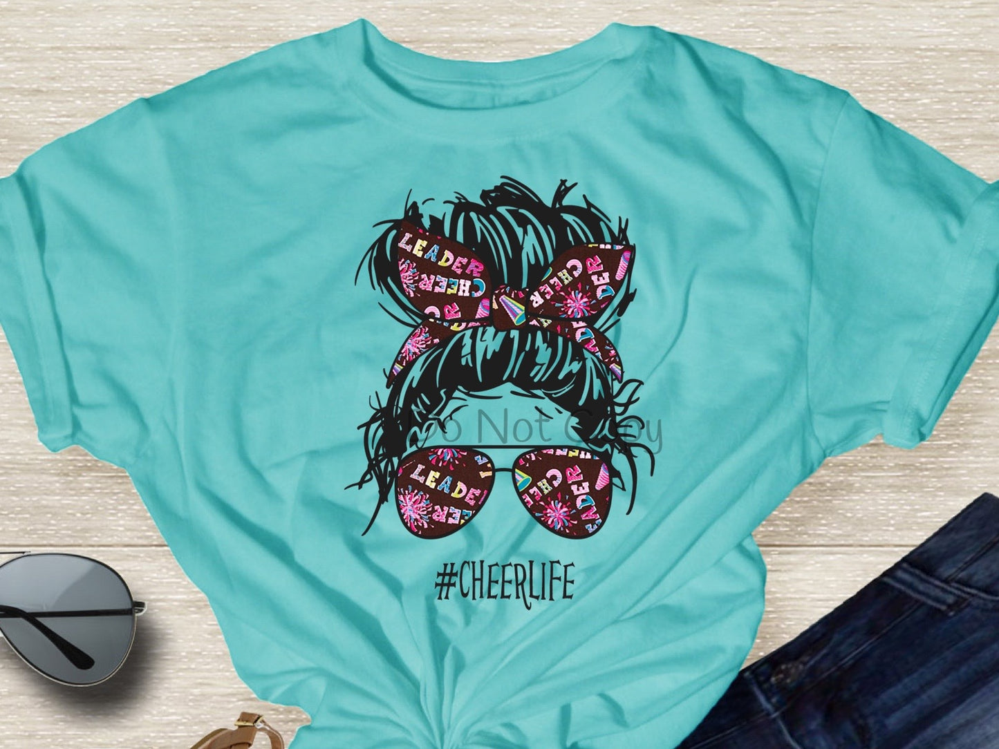 Messy bun cheer life-DTF