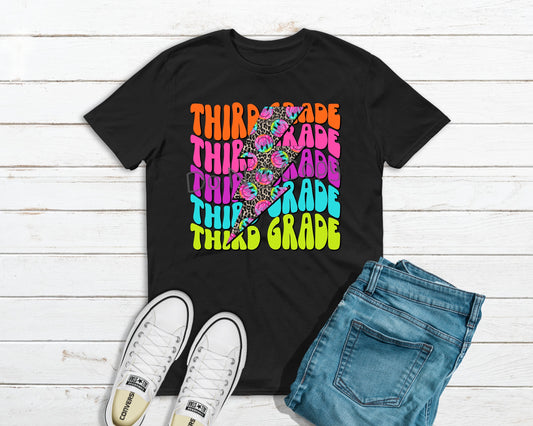 Third grade lightning bolt-DTF