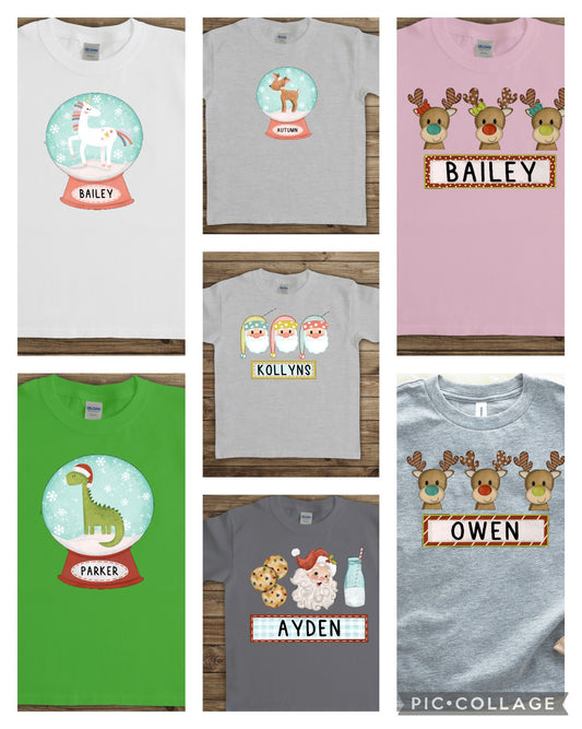 Kids Custom Christmas Designs with Names-DTF
