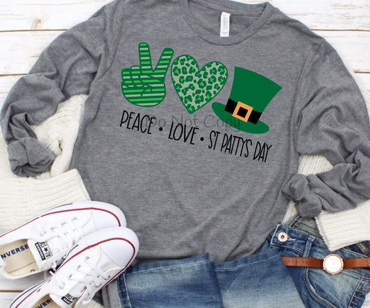 Peace love St Patrick’s Day-DTF