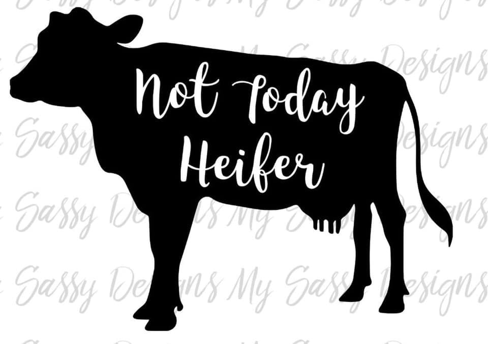 Not Today Heifer-Sublimation