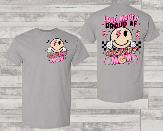 Loud mouth proud AF Archery mom(FRONT)-DTF