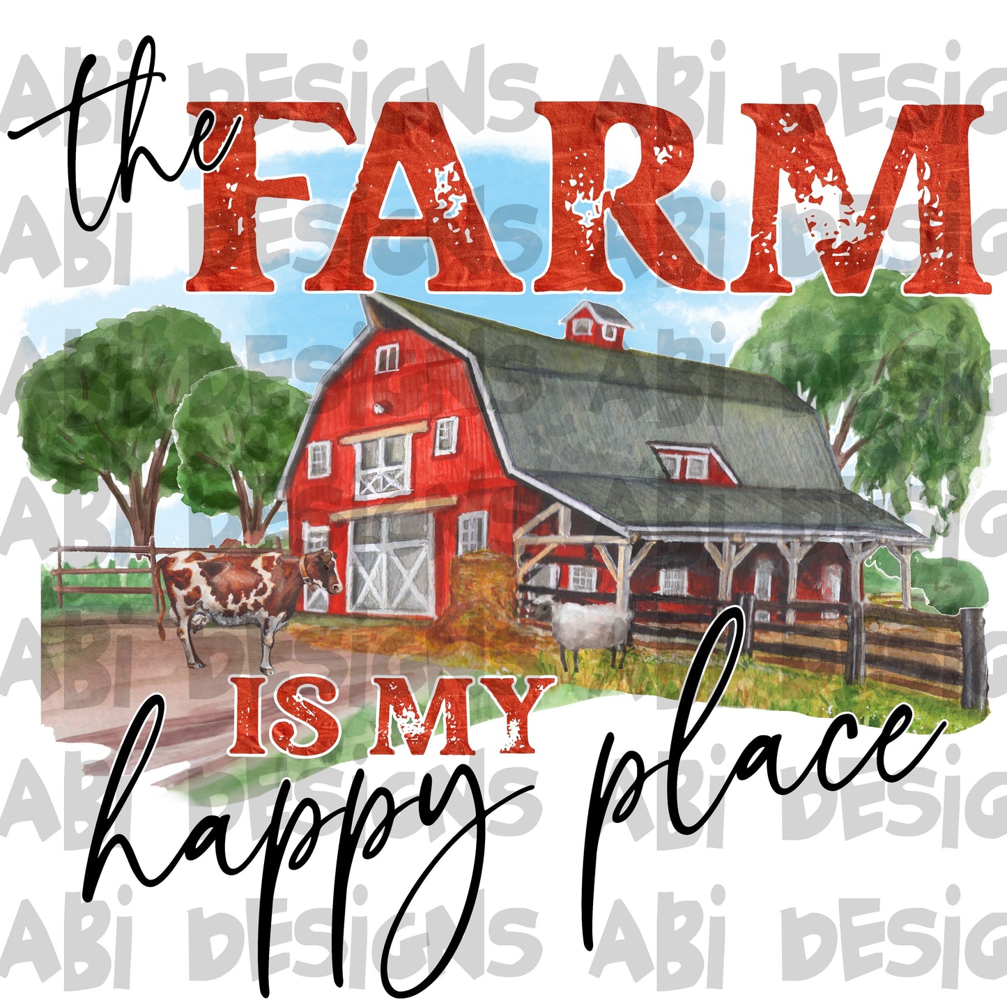 The farm is my happy place-DTF