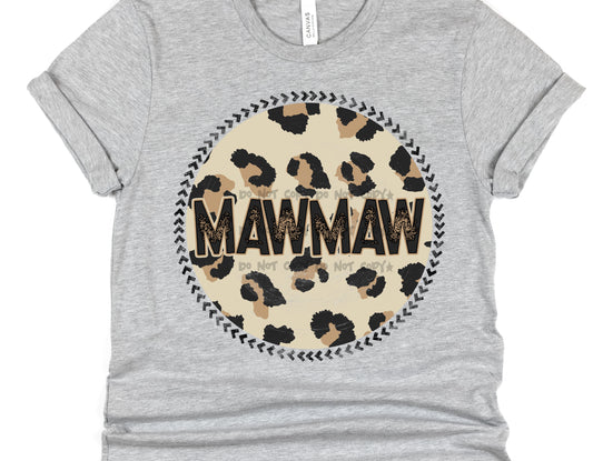 Mawmaw Leopard circle- DTF