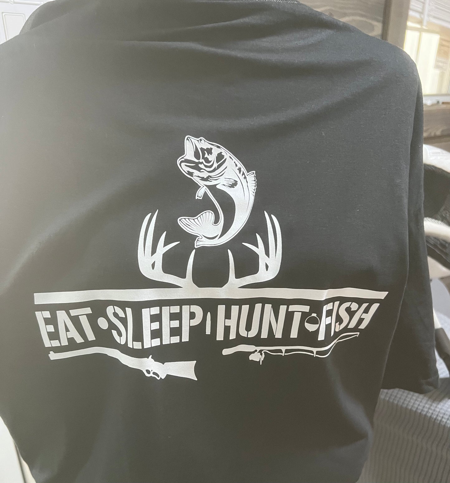 Eat sleep hunt fish-Screen print