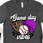 Game day vibes baseball purple-DTF