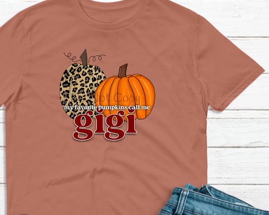 My favorite pumpkins call me gigi leopard pumpkin-DTF