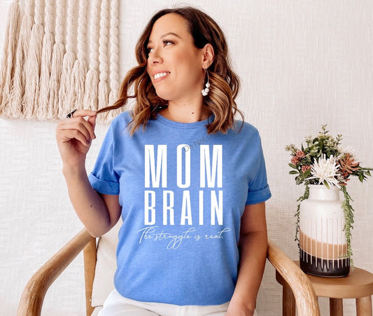 Mom brain the struggle is real-11"-Screen Print