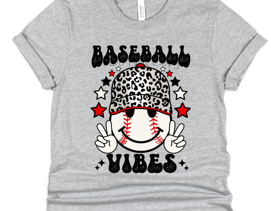 Baseball vibes leopard hat-DTF