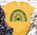 Rainbow leopard shamrock green leopard gold-DTF