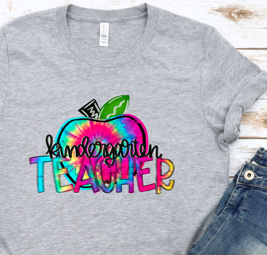 Kindergarten teacher tie dye-DTF