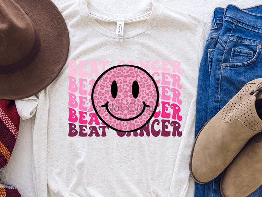 Beat cancer smiley-DTF