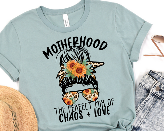 Motherhood messy bun chaos and love-DTF